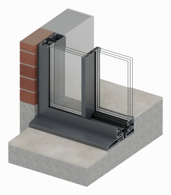 Triple glazed · 2-track standard base · 250 mm cill