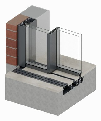 Double glazed · 2-track invisible threshold with gully · Trolleys