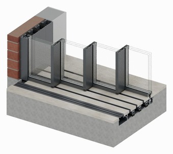Triple glazed · 4-track invisible threshold with gully · Trolleys