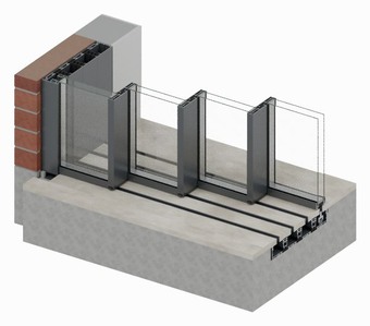 Double glazed · 4-track invisible threshold · Trolleys